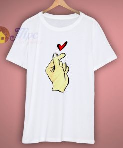 K Pop T Shirt K Pop heart Finger