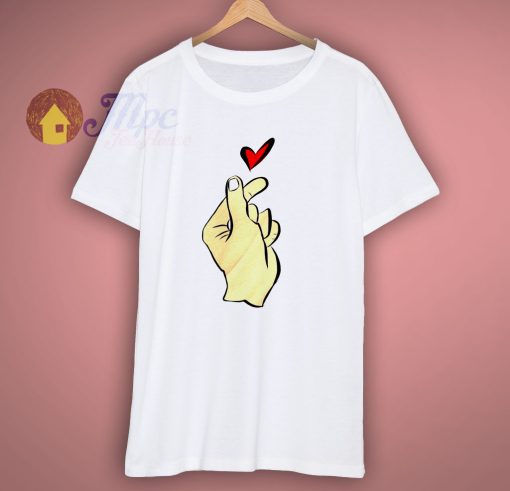 K Pop T Shirt K Pop heart Finger