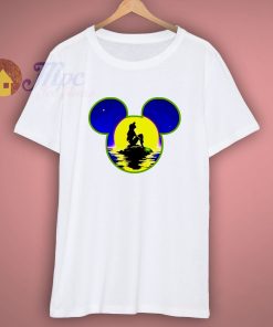 Little Mermaid Ariel Mickey Head Outline T Shirt