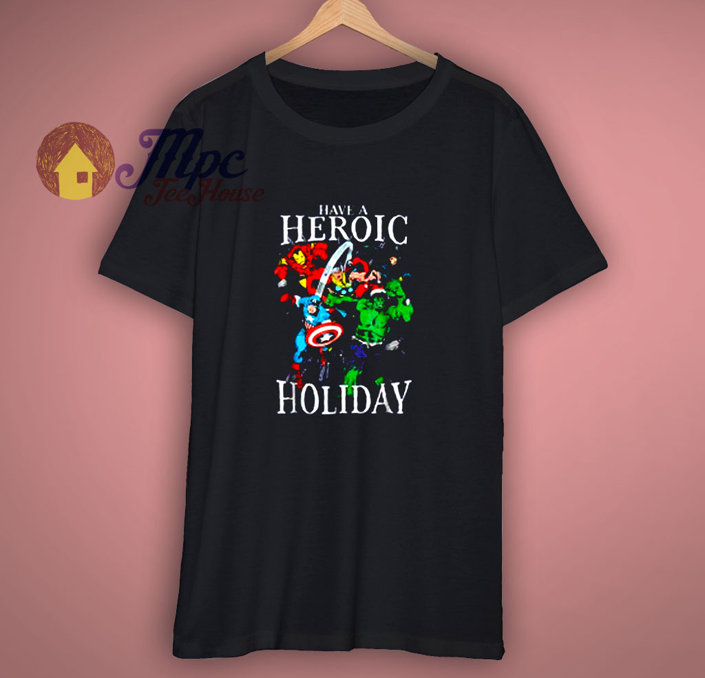 Marvel Avengers Heroic Holiday Christmas T Shirt