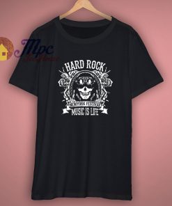 Music is life T Shirt hard rock festival biker top 1