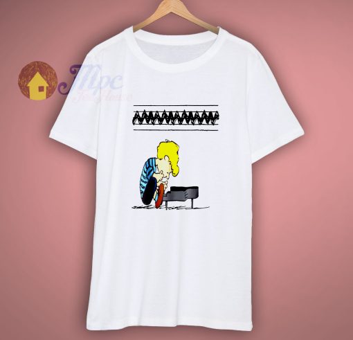 Peanuts Music Piano Cartoon Funny Schroder T Shirt