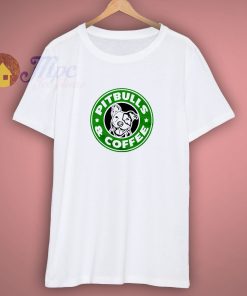 Pitbulls and Coffee funny saying Womens short sleeve t shirt