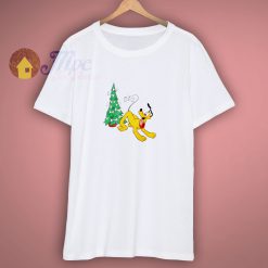 Pluto At Christmas Disney T Shirt