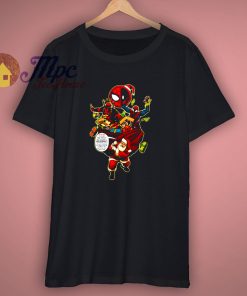 Santa Deadpool spiderman Stole Christmas T shirt