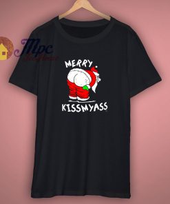 Ugly Christmas Merry Kissmyass Xmas T Shirt