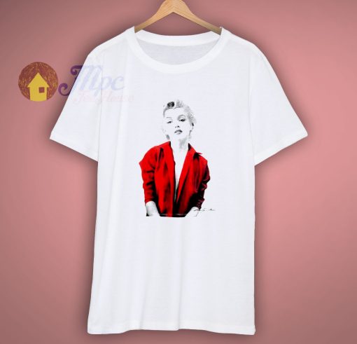 White Marilyn Monroe Print T Shirt