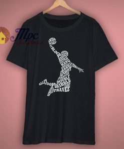 Basketball Player Typography T Shirt