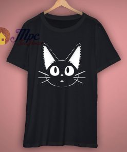 Black Kitty Face Cute T Shirt