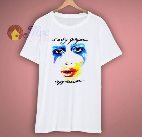 Lady Gaga Face Image ArtRave White T Shirt