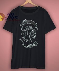 Lunar Hare Black Screen Moon T Shirt