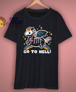Unicorn Go To Hell Funny Halloween T Shirt
