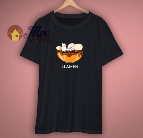 Llama Ramen Funny T Shirt