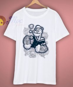 Popeye the Sailor Inked Graphic T Shirt