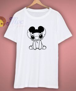 Stitch With Mickey Ears T Shirt
