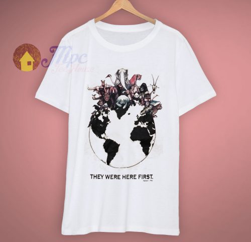 Human Animal They Were Here First 90s T Shirt