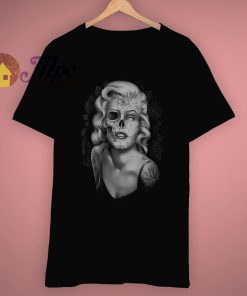 Skeleton-Art-Marilyn-Monroe-Skull-T-Shirt