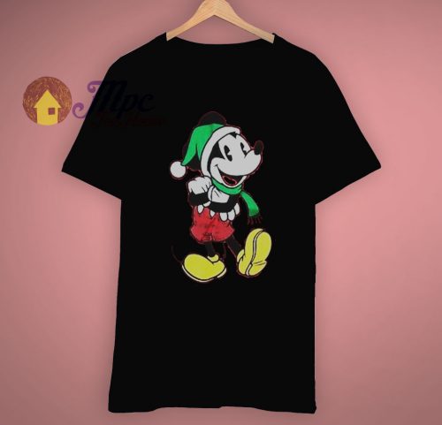 Santa Hat Mickey Mouse Christmas T Shirt