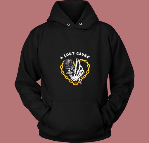 A Lost Cause Chained Rose Unisex Vintage Hoodie