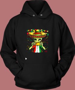 Alien Eating Taco Vintage Hoodie
