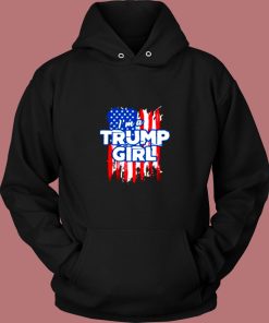 American Flag Im A Trump Girl Vintage Hoodie