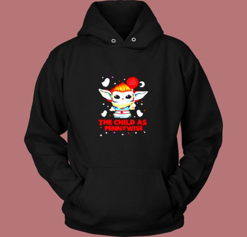 Baby Yoda I Love Chickie Nuggies The Child As Pennywise Vintage Hoodie