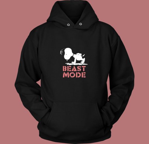 Beast Mode Gym Training Mode On Try Hard Snoopy Vintage Hoodie