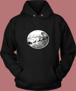 Christmas Vibes Flying Over The Moon Vintage Hoodie