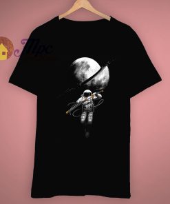 Cutting The Moon Samurai Astronaut T Shirt