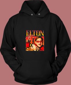 Elton John Homage Vintage Hoodie