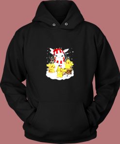 Funny Pikachu Snowman Christmas Vintage Hoodie