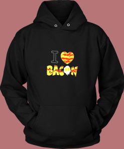 I Heart Love Bacon Vintage Hoodie