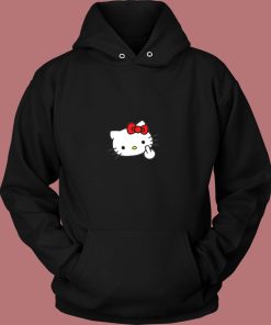 Kitty Middle Finger Funny Vintage Hoodie