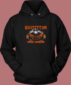 Led Zeppelin Skull Motor Harley Davidson Vintage Hoodie
