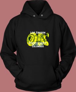 Leif Erikson Day Discovered America Viking Vintage Hoodie