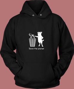 The Satan Goat Save The Planet Vintage Hoodie
