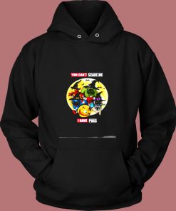 You Cant Scare Me I Have Pugs Avengers Halloween Vintage Hoodie