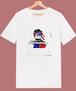 2020 America Usa Abraham Lincoln W Mask Keep Distance 80s T Shirt