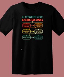 6 Stages Of Debugging 80s T Shirt
