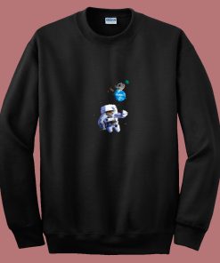 Astro Cat With Planet Balloons 80s Sweatshirt
