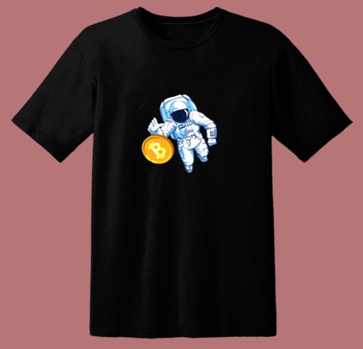 Astronaut Bitcoin Trader Crypto Asset 80s T Shirt