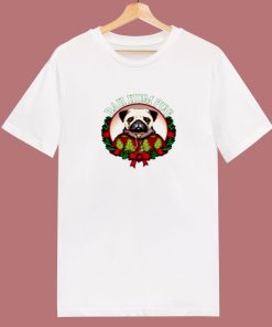 Bah Hum Pug Funny Christmas Pun For Pug Lovers 80s T Shirt