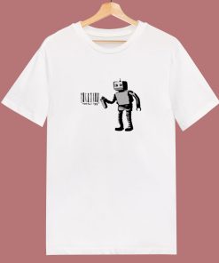 Banksy Robot Barcode 80s T Shirt
