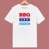 Bbq Beer And Freedom 80s T Shirt