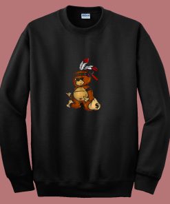 Bear Hustle Money Rap Boys Christmas 80s Sweatshirt