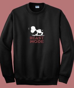 Beast Mode Gym Training Mode On Try Hard Snoopy 80s Sweatshirt