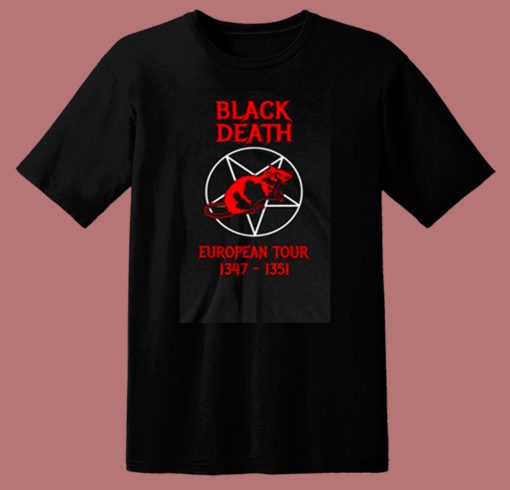 Black Death European Tour 80s T Shirt