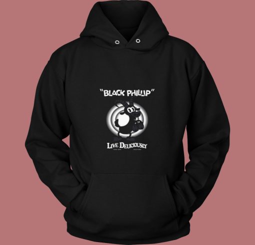 Black Phillip From The Witch Horror Cartoon 80s Hoodie