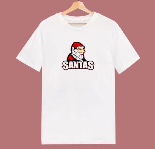 Christmas Santa Happy New Year 80s T Shirt