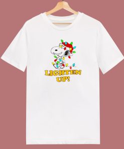 Christmas Snoopy Lighten Up 80s T Shirt